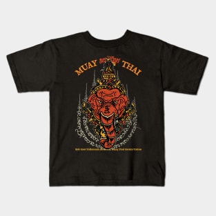 Classic Muay Thai Elephant Tattoo Kids T-Shirt